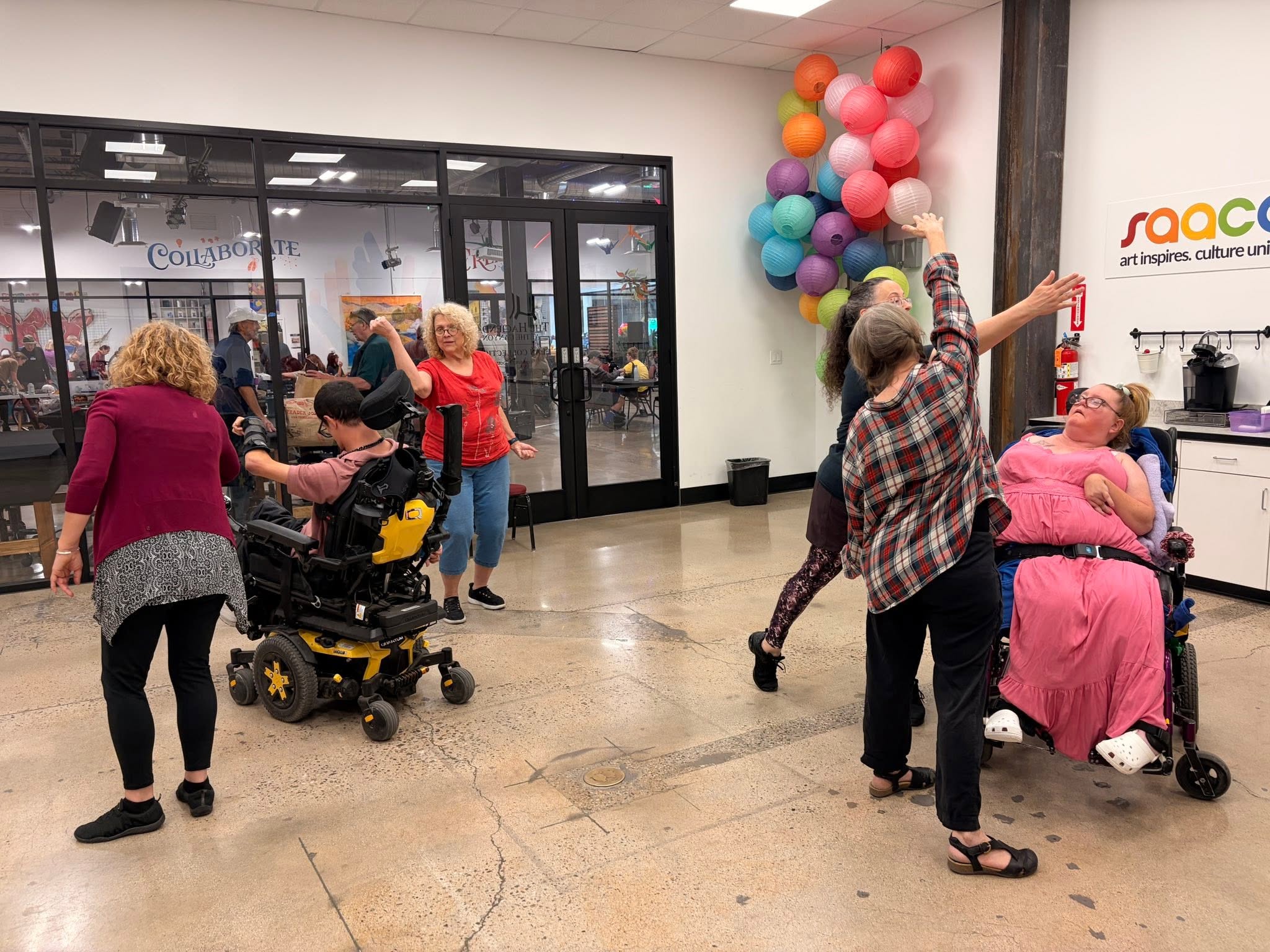 Dancers and community members during an Open Sharing at the Catalyst Creative Collective Space